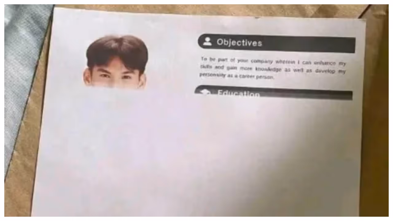 half printed resume half printed resume