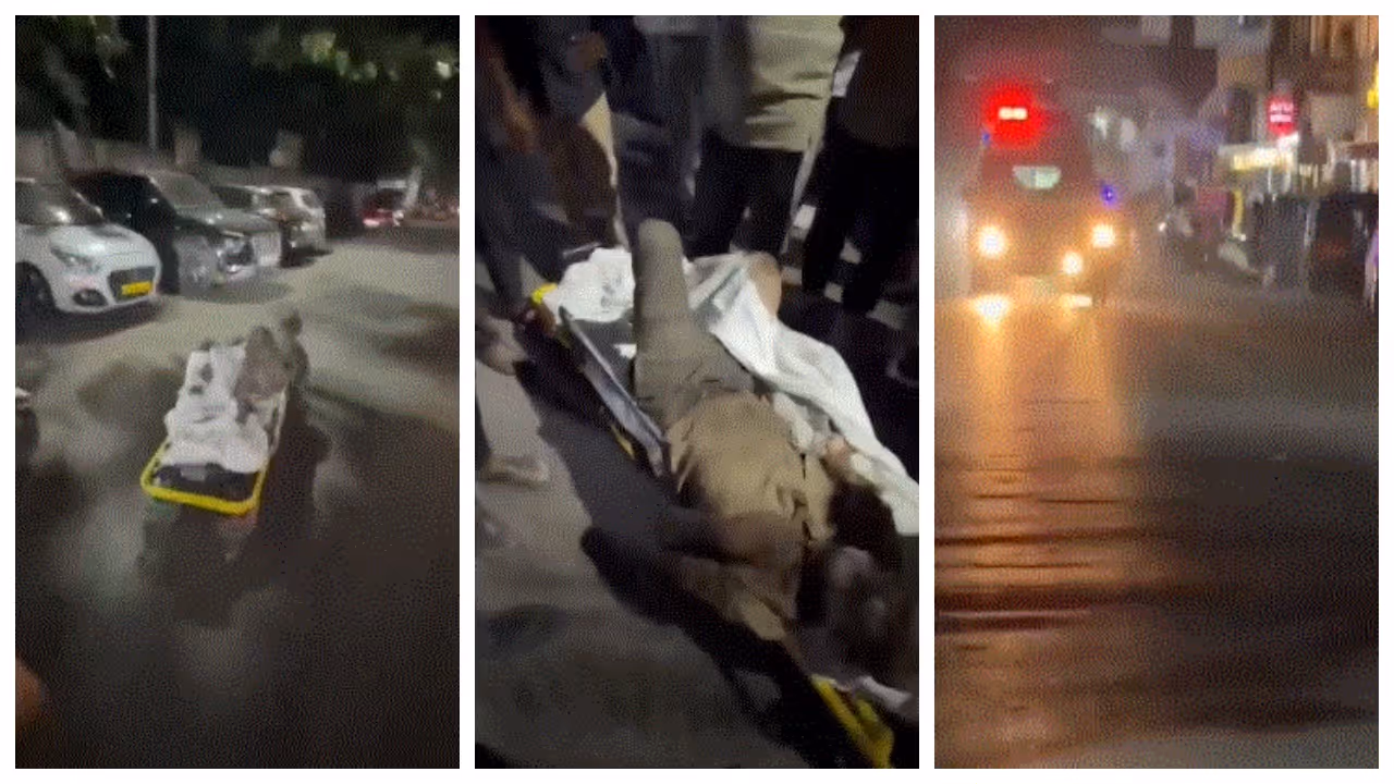 Patient fell from the ambulance along with the stretcher. Patient fell from the ambulance along with the stretcher.