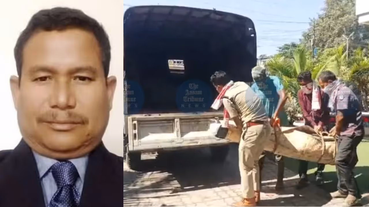DSP Khargeswar Rabha Dead body DSP Khargeswar Rabha Dead body