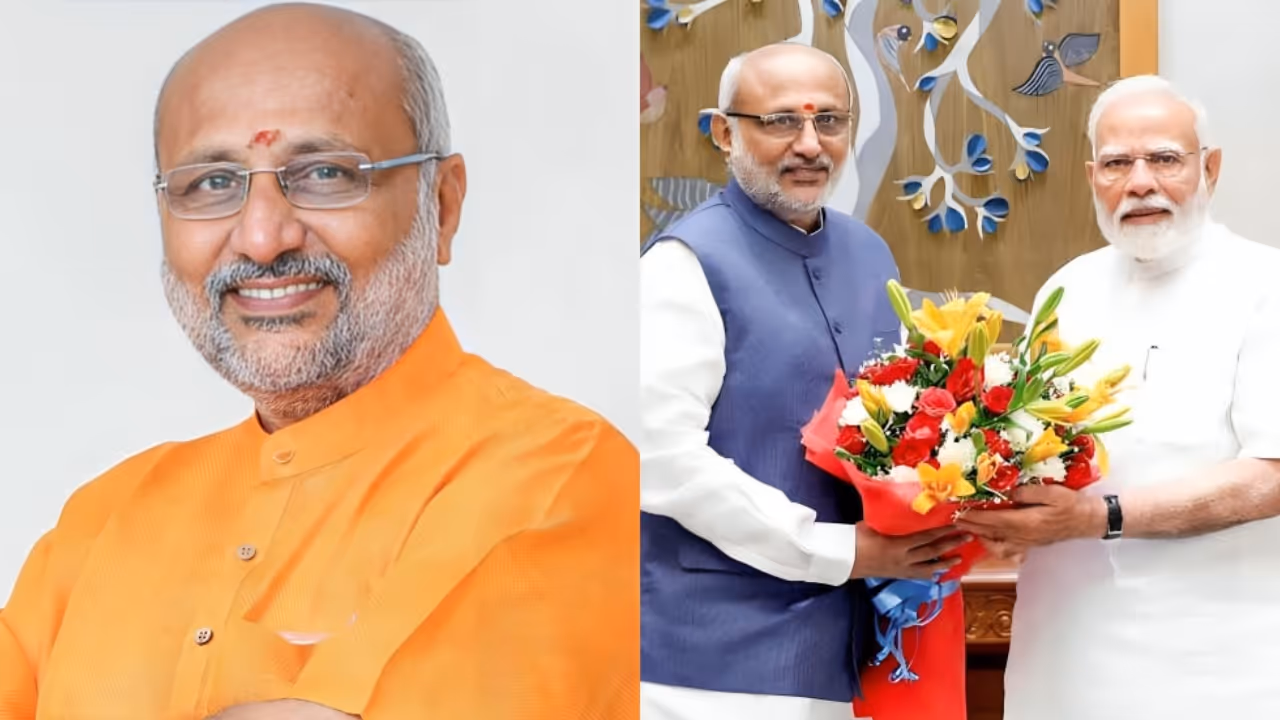 cp radhakrishnan with modi