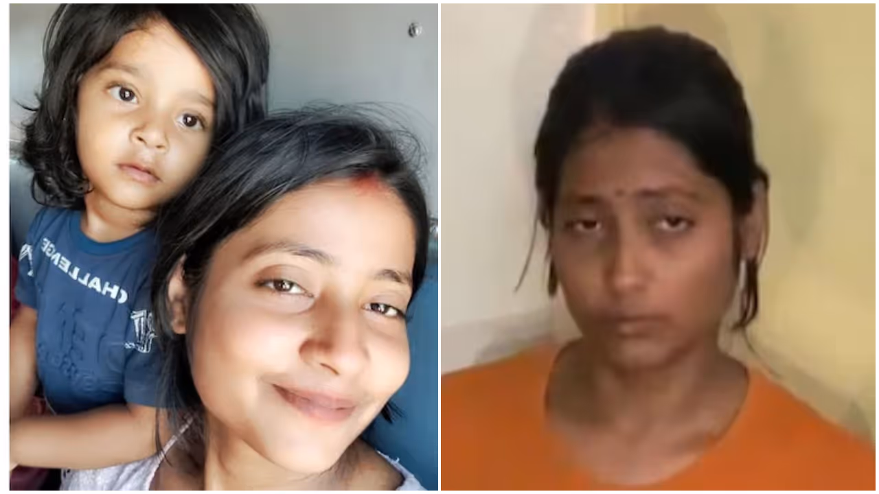 mother throws child in lake