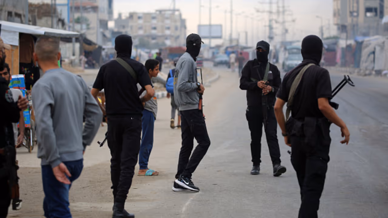 Hamas affiliated security forces have been deployed across Gaza Hamas affiliated security forces have been deployed across Gaza