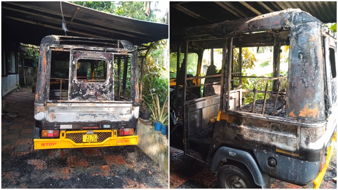  autorickshaw set on fire