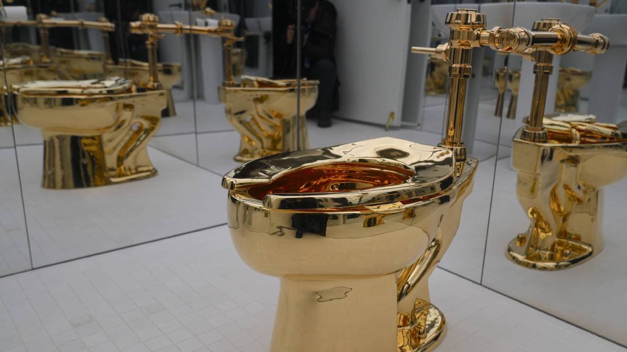 America 18 Karat gold toilet