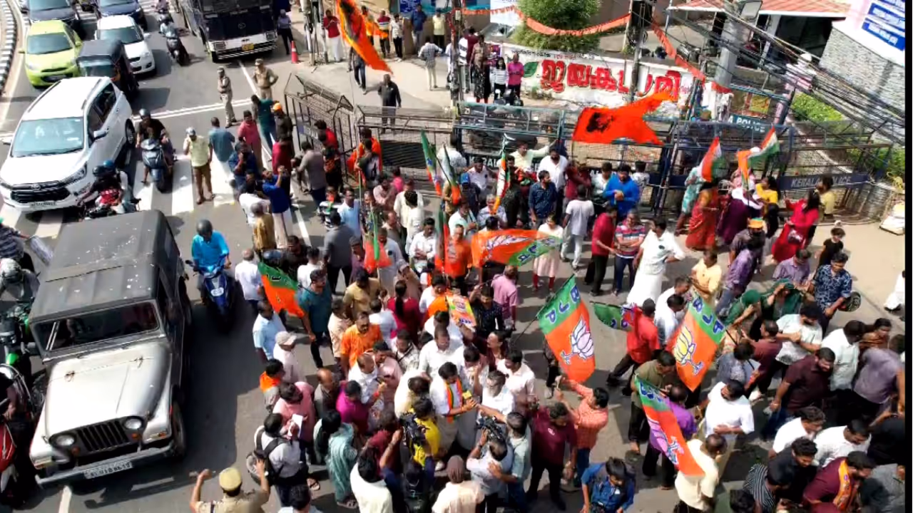 Thiruvananthapuram BJP Celebration Thiruvananthapuram BJP Celebration