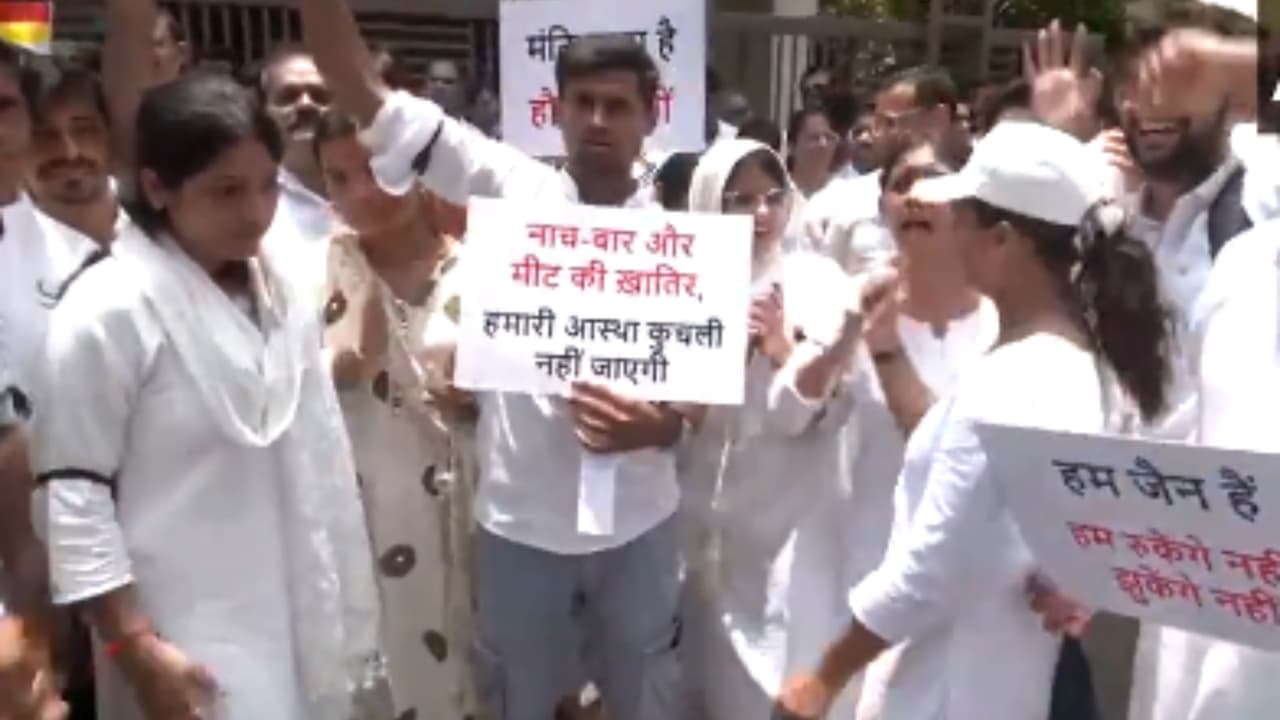 Mumbai Jain Temple Demolished Protest in Vile Parle Mumbai Jain Temple Demolished Protest in Vile Parle