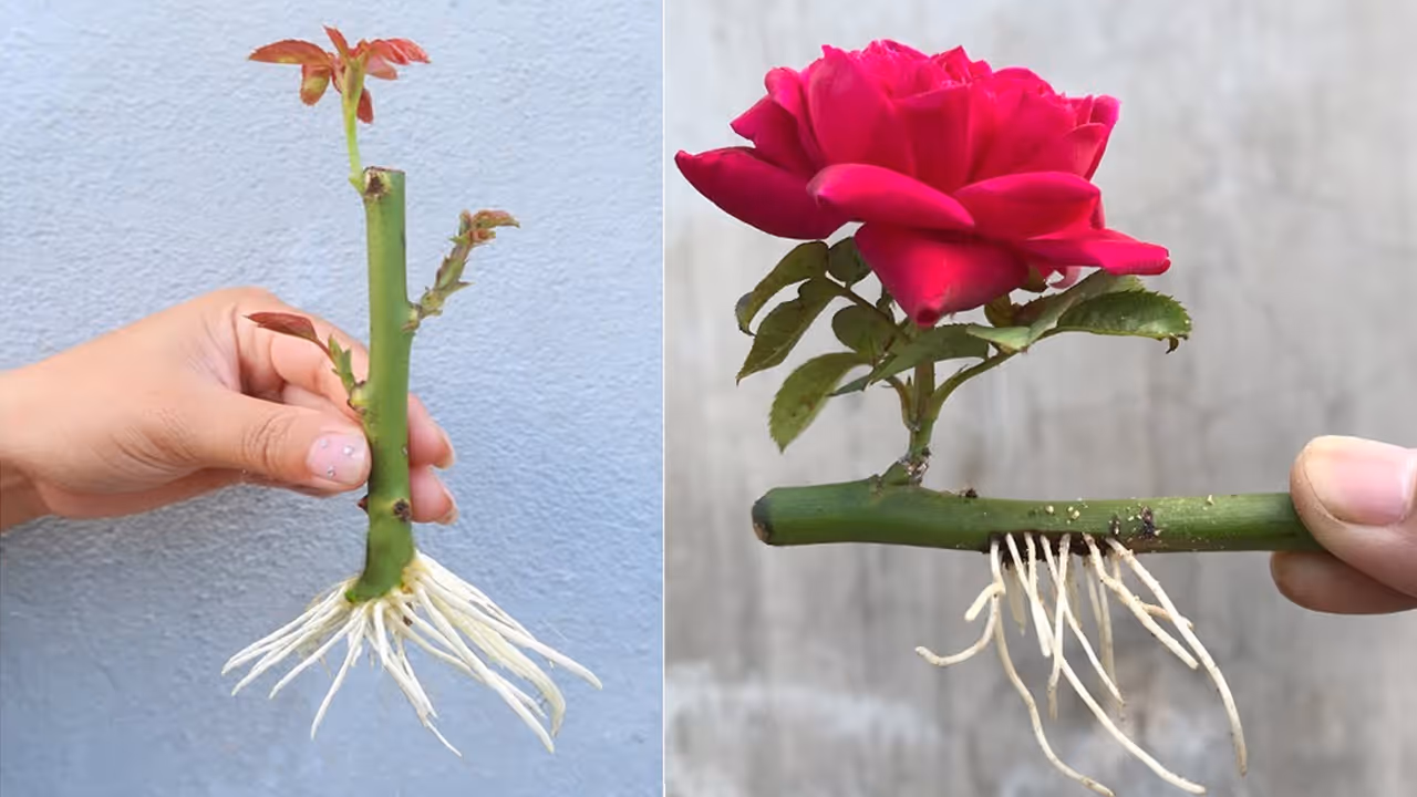 Easy way how to grow rose plant from cutting Easy way how to grow rose plant from cutting