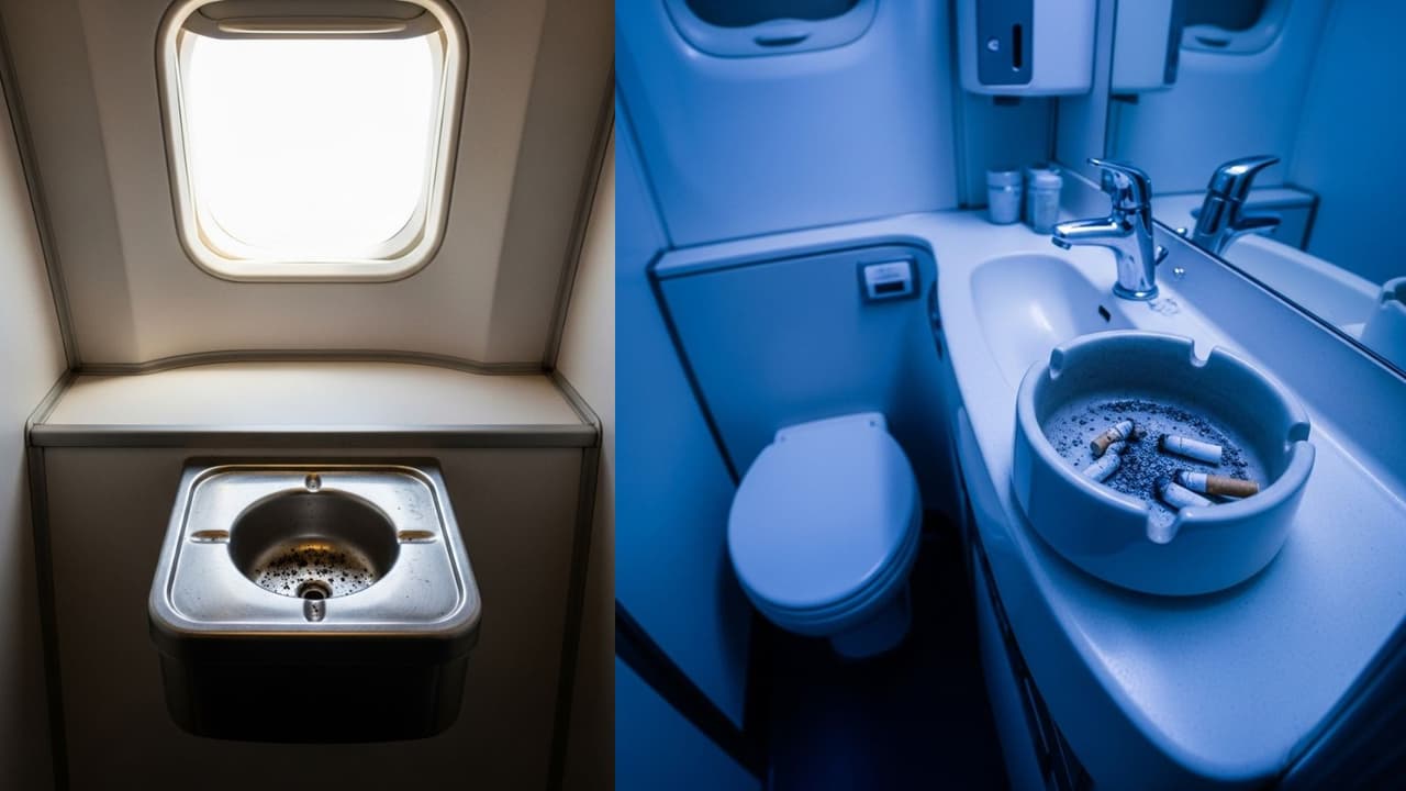 why ashtrays are keep in airplane toilets why ashtrays are keep in airplane toilets