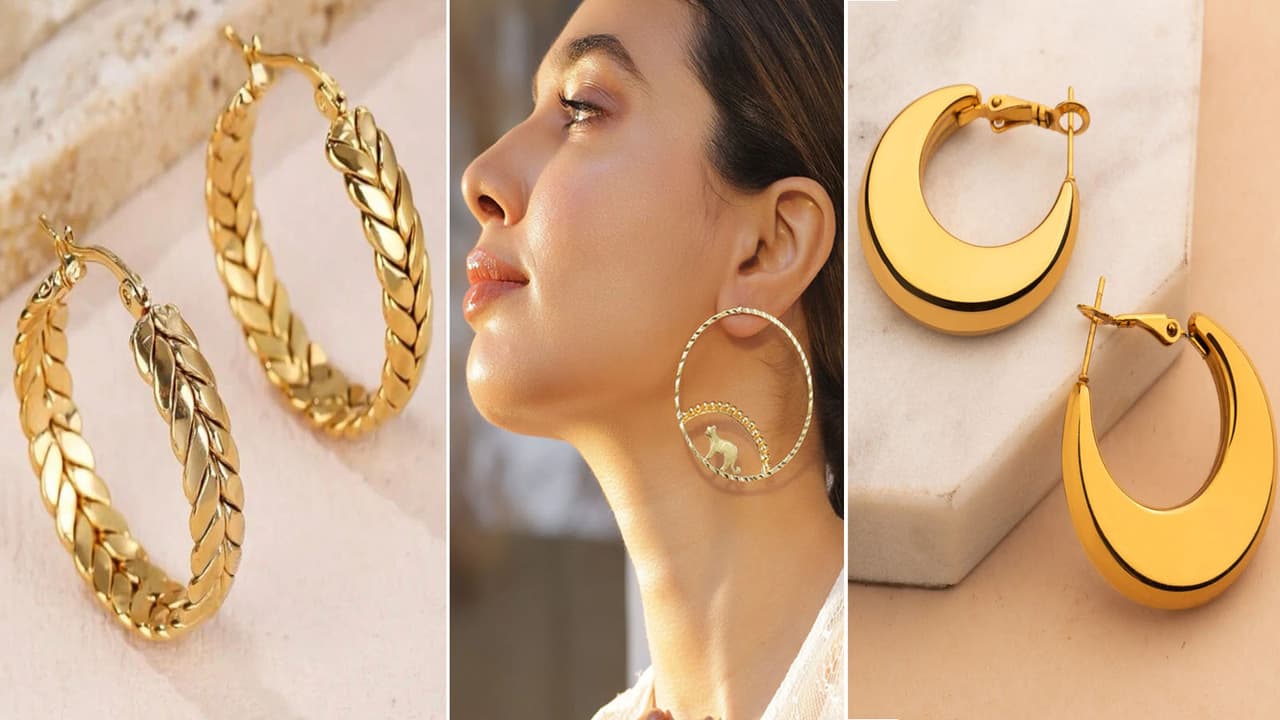 Big Size Gold Hoops Earrings Chic Designs Big Size Gold Hoops Earrings Chic Designs