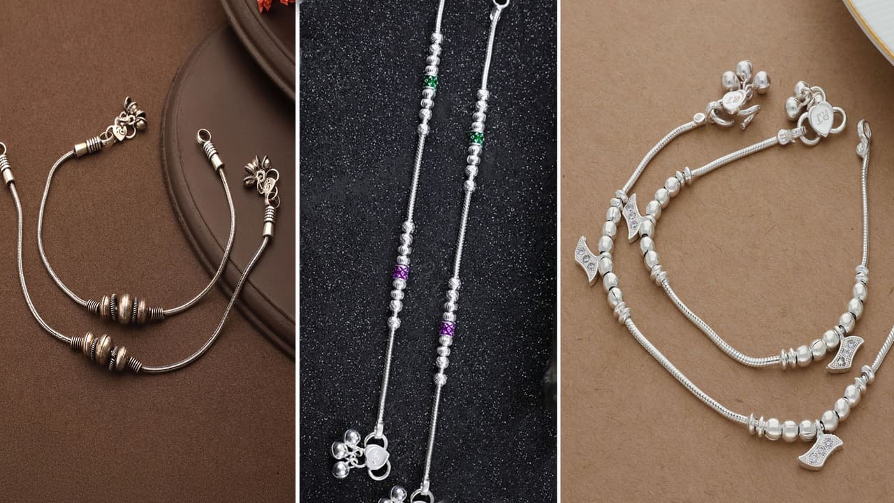 Silver Ball Anklet Chandi Payal Statement Designs