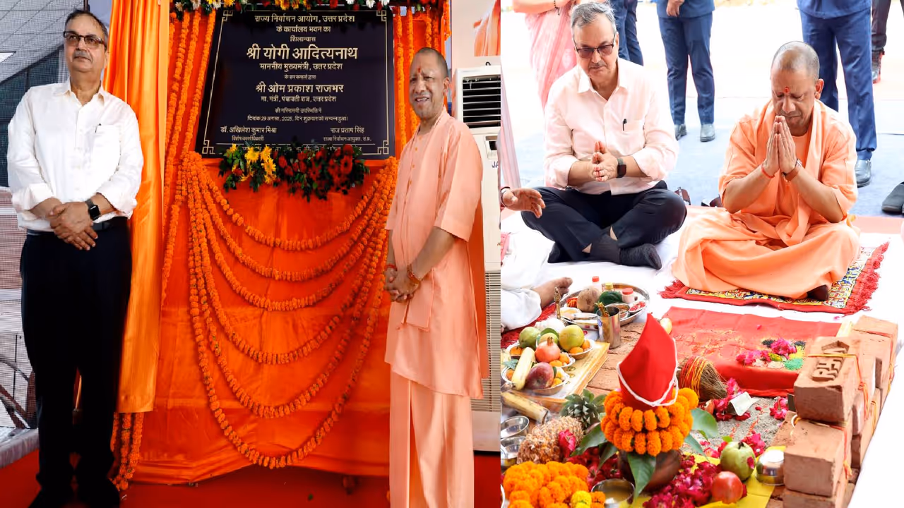 CM Yogi lays foundation stone Lucknow