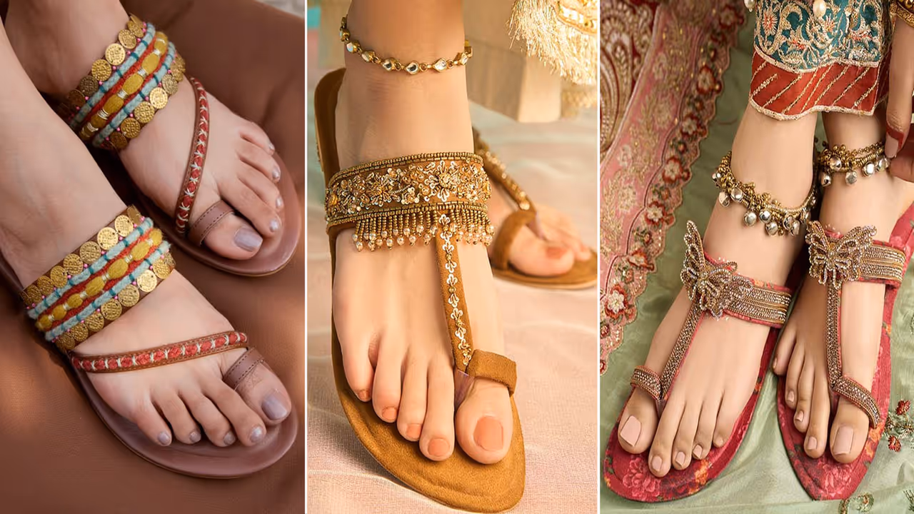 Try Fancy Kolhapuri footwear Designs Look stylish this Dussehra 2025 Try Fancy Kolhapuri footwear Designs Look stylish this Dussehra 2025