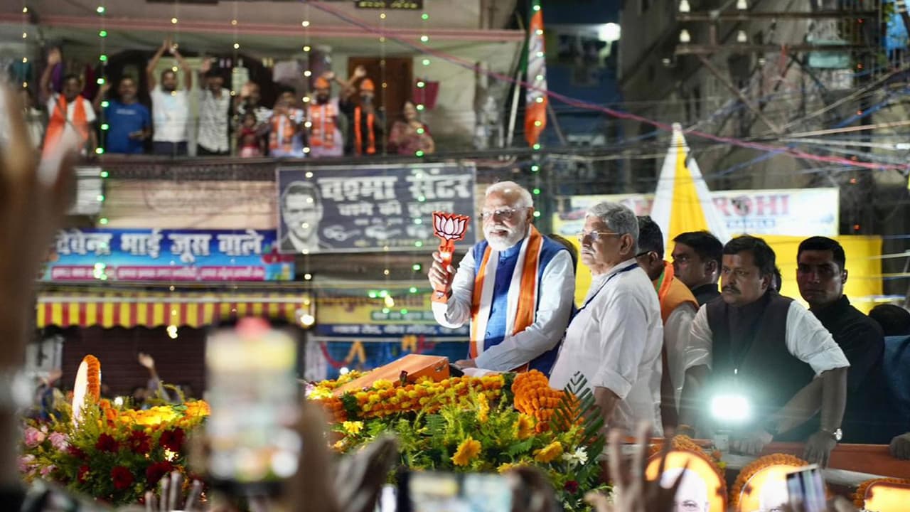 PM Modi Patna Roadshow PM Modi Patna Roadshow