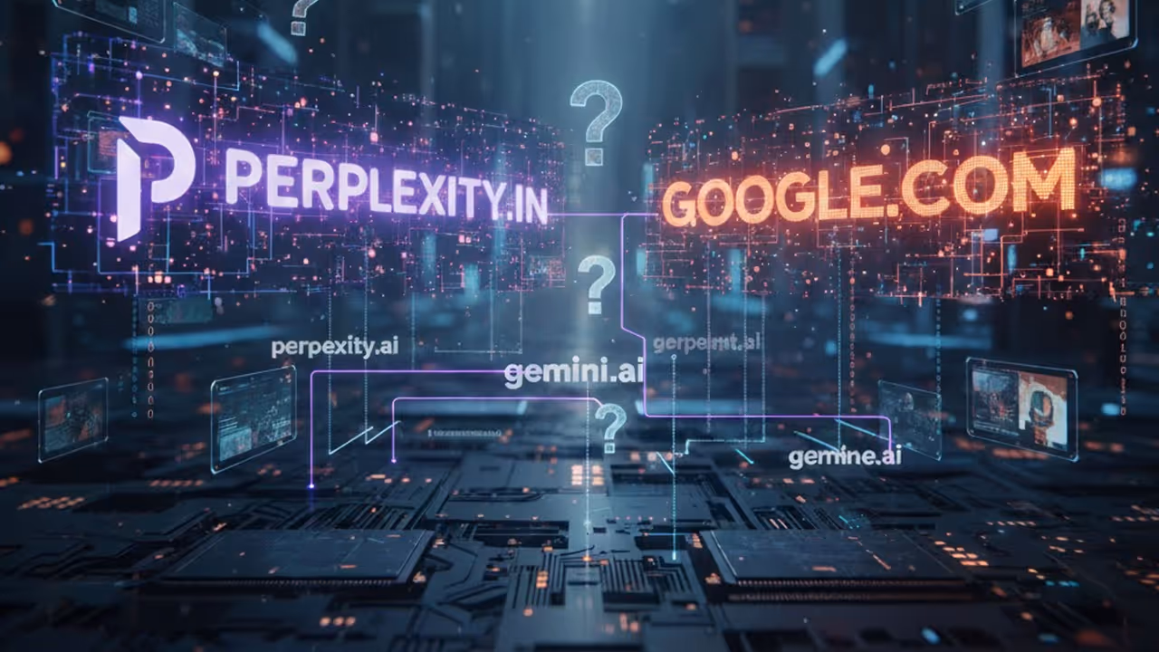 Perplexity AI vs Google Gemini (Symbolic Photo)