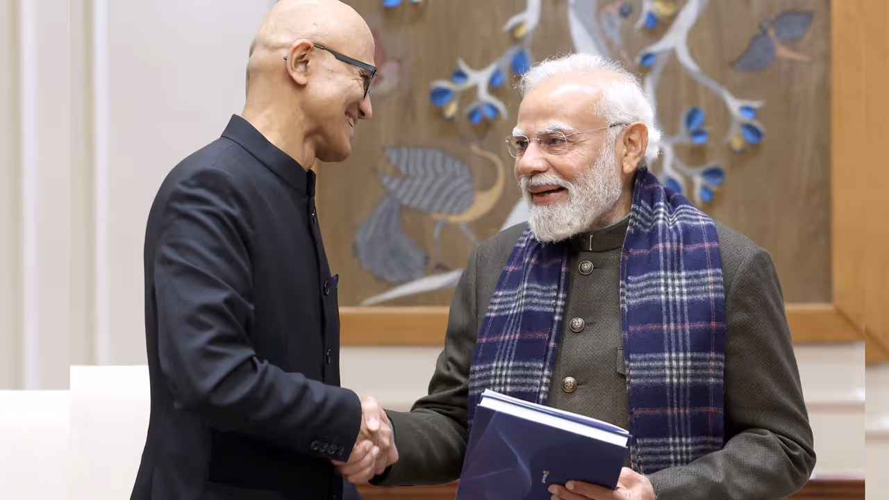 satya nadella meets pm modi satya nadella meets pm modi