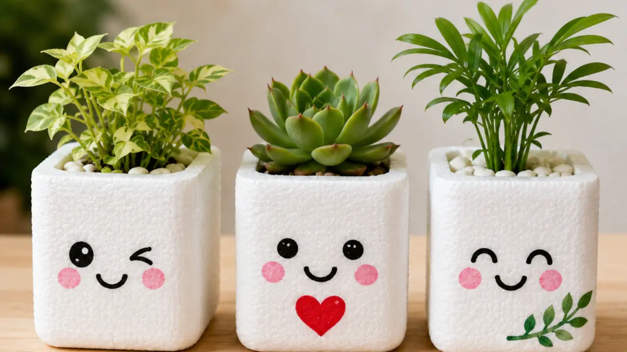 thermocol mini planters thermocol mini planters