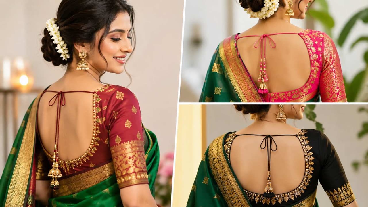 Green Saree Blouse Color Ideas Green Saree Blouse Color Ideas