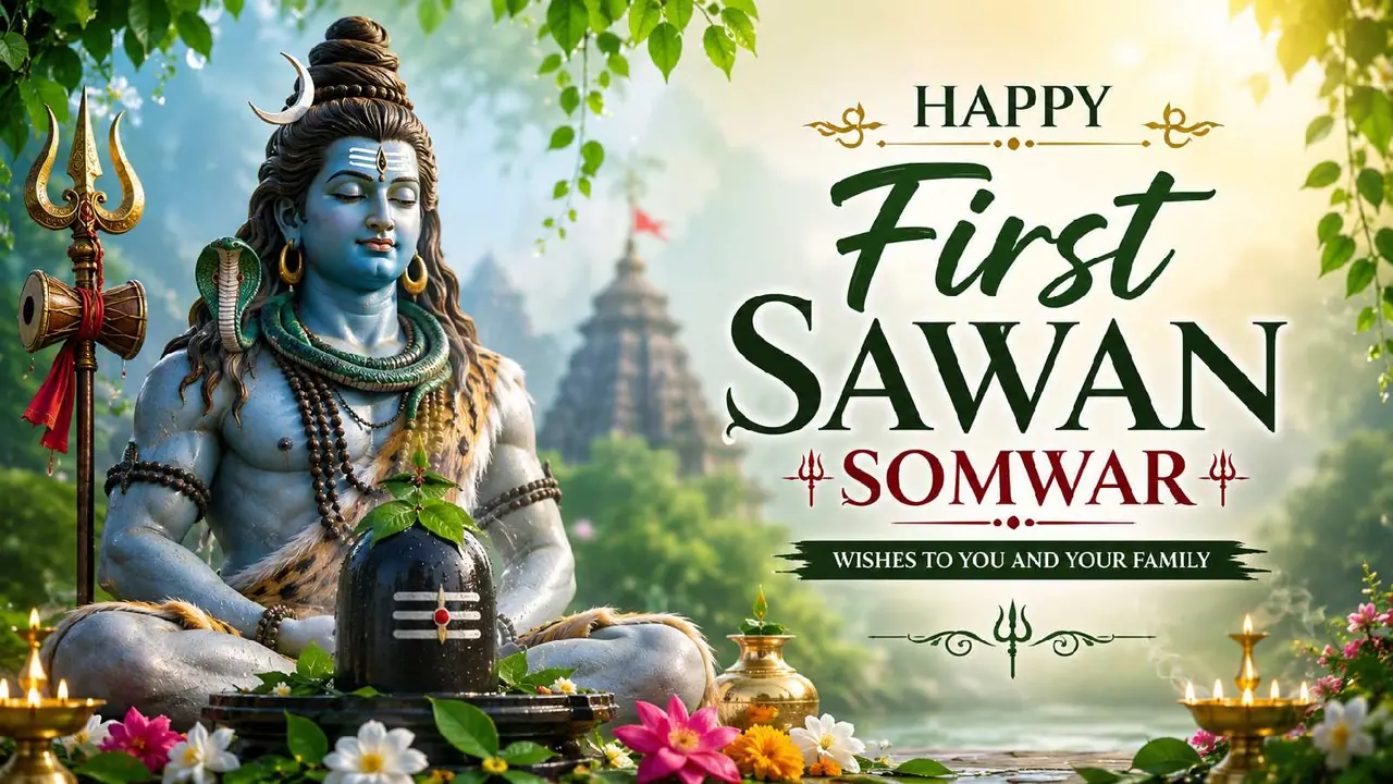 Happy First Sawan Monday 2026 Wishes Happy First Sawan Monday 2026 Wishes