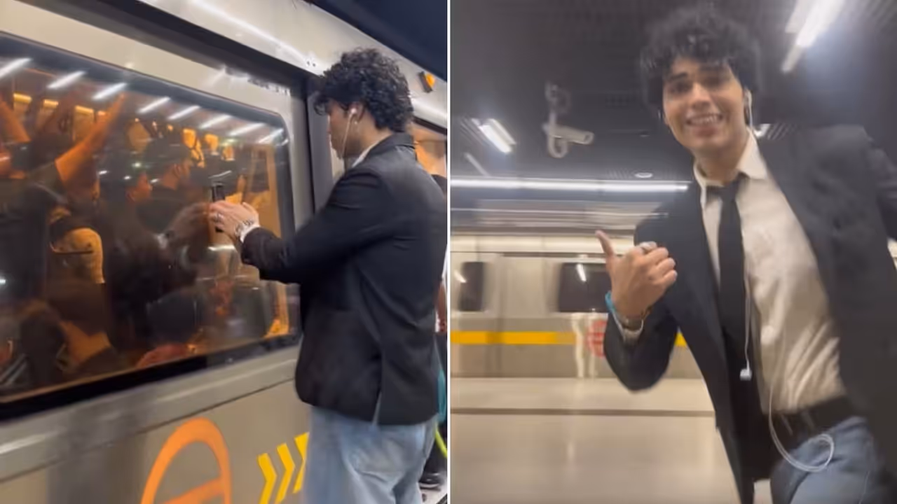 Delhi Man's Metro Stunt Gets 65M Views After Phone Captures Moving Train Journey, But Its Return Is A Mystery Delhi Man's Metro Stunt Gets 65M Views After Phone Captures Moving Train Journey, But Its Return Is A Mystery