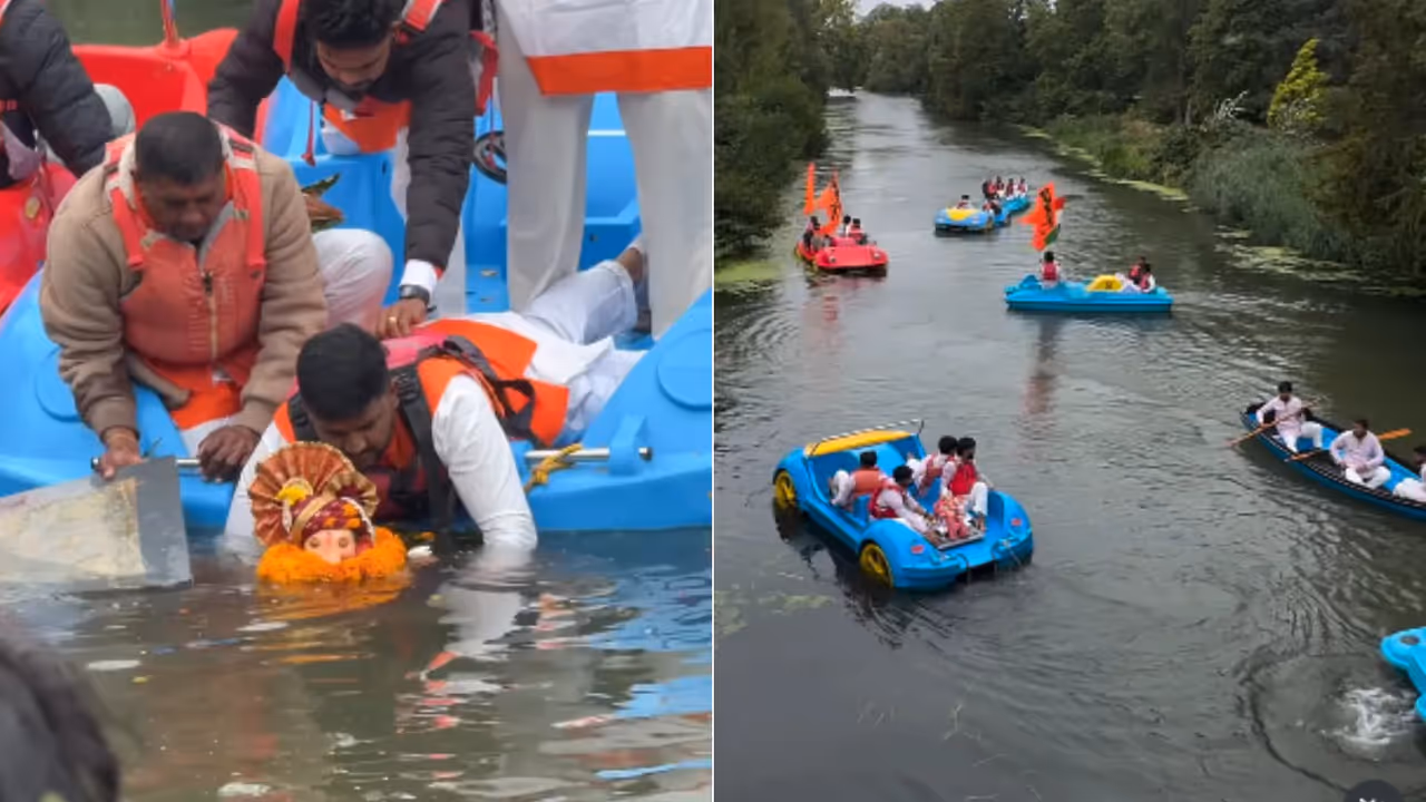 UK Ganesh Visarjan Video Sparks Debate Over Tradition, River Pollution And Sustainable Celebrations Abroad UK Ganesh Visarjan Video Sparks Debate Over Tradition, River Pollution And Sustainable Celebrations Abroad