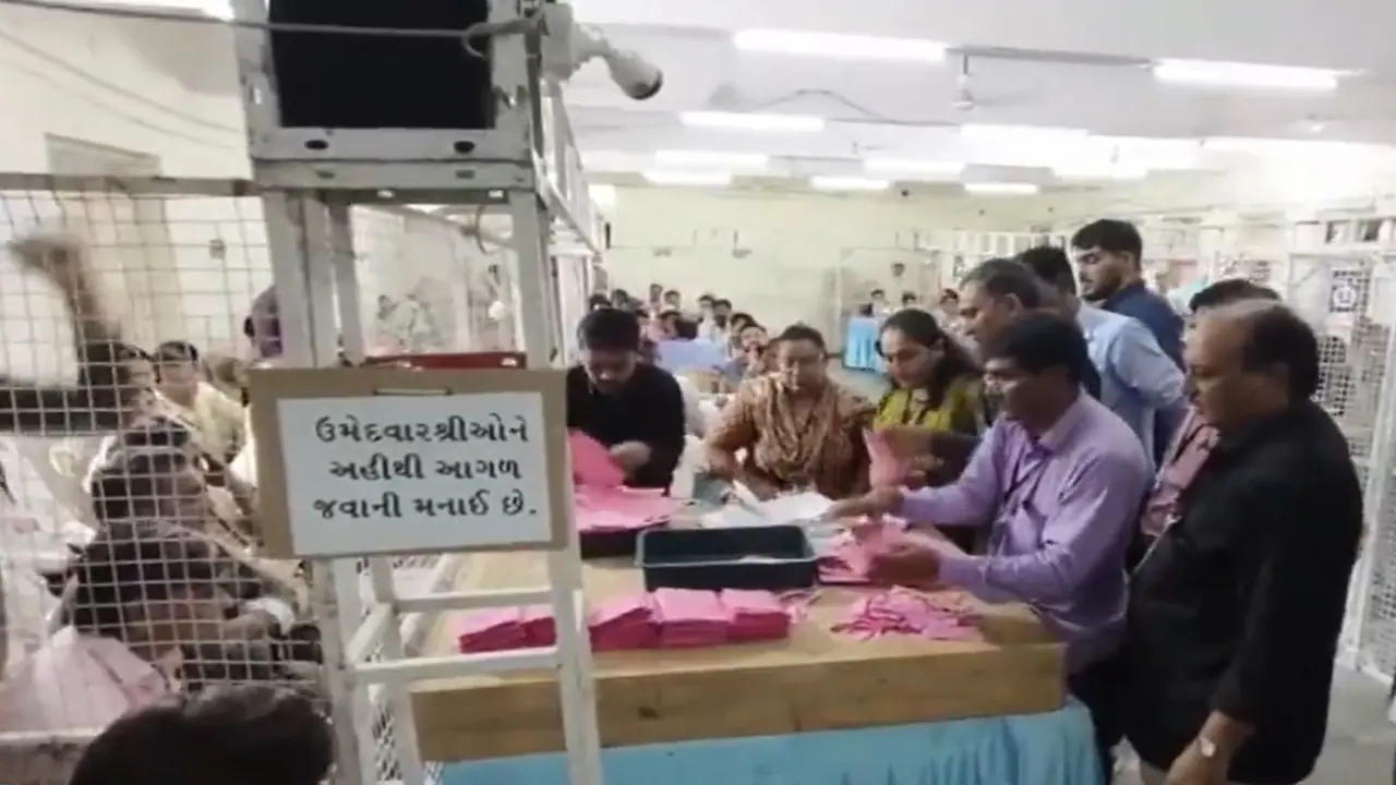 Counting of votes for Visavadar Assembly by elections Counting of votes for Visavadar Assembly by elections