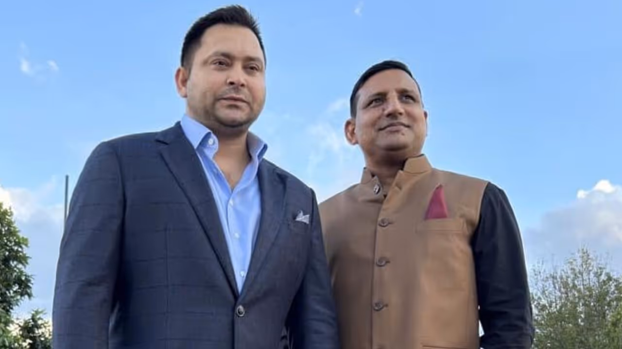 Tejashwi Yadav and MP Sanjay Singh Tejashwi Yadav and MP Sanjay Singh