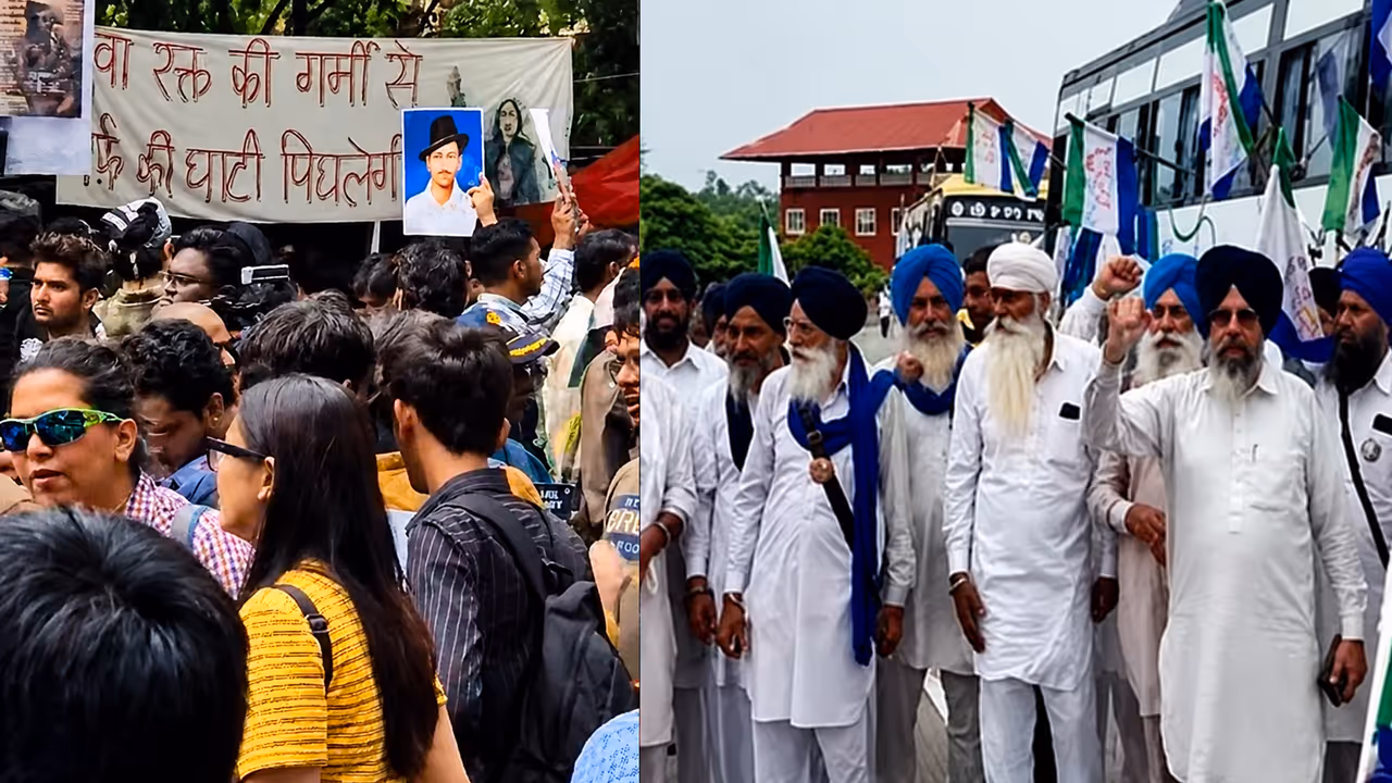 Farmers March and cjp protest in Delhi Farmers March and cjp protest in Delhi