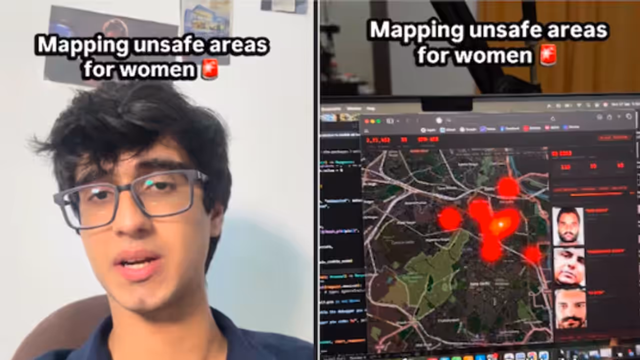 Which Delhi Areas Are Riskier For Women At Night? Man Uses AI To Create A Map (WATCH Viral Video) Which Delhi Areas Are Riskier For Women At Night? Man Uses AI To Create A Map (WATCH Viral Video)