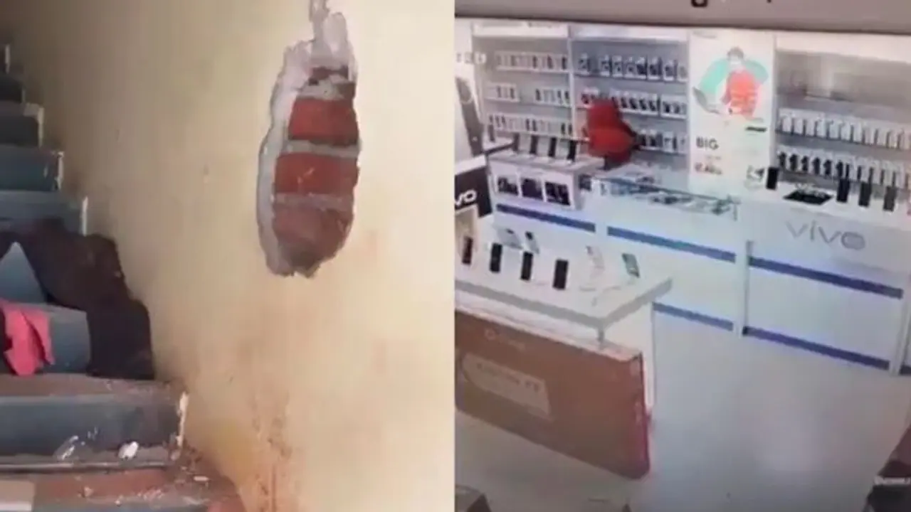 Man Drills Hole Into Hyderabad Store Man Drills Hole Into Hyderabad Store