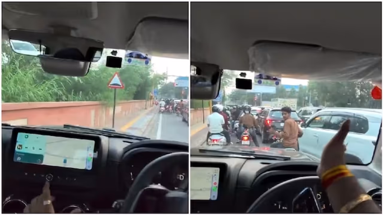 UP Man Takes Thar Onto Footpath To Beat Traffic, Proudly Calls It “Advantage Of Having A Thar” UP Man Takes Thar Onto Footpath To Beat Traffic, Proudly Calls It “Advantage Of Having A Thar”