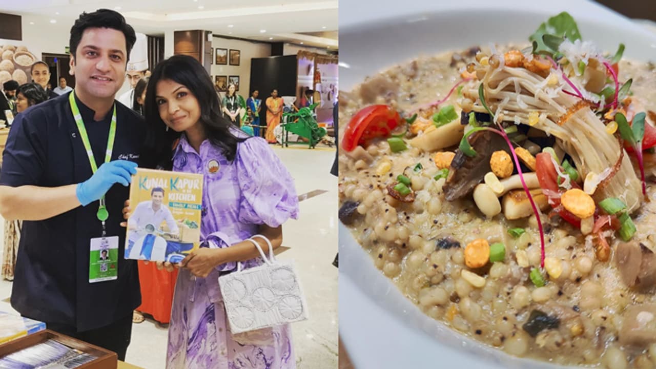 chef Kunal Kapoor serve Indian dish to Akshata Murthy