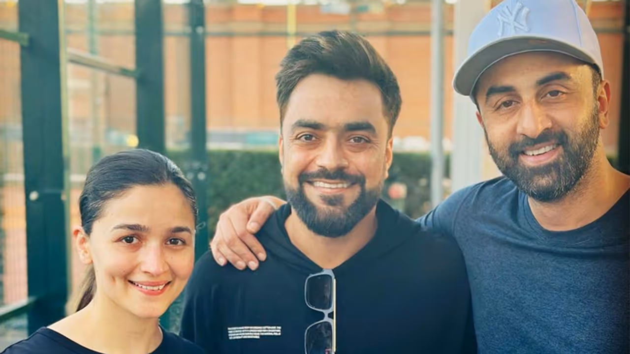 Rashid Khan meets Alia Bhatt and Ranbir kapoor Rashid Khan meets Alia Bhatt and Ranbir kapoor