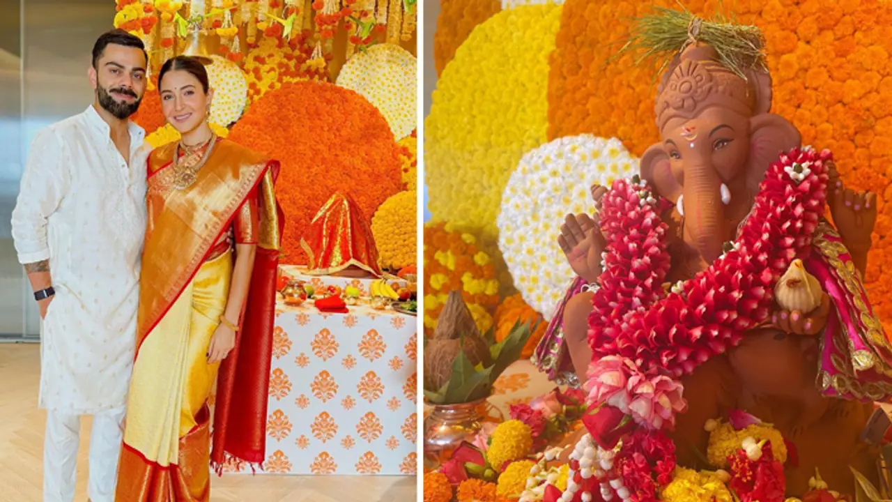 Virat Kohli Anushka Sharma Ganpati celebration