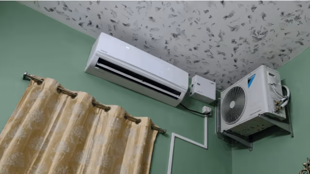 AC outdoor unit inside room AC outdoor unit inside room