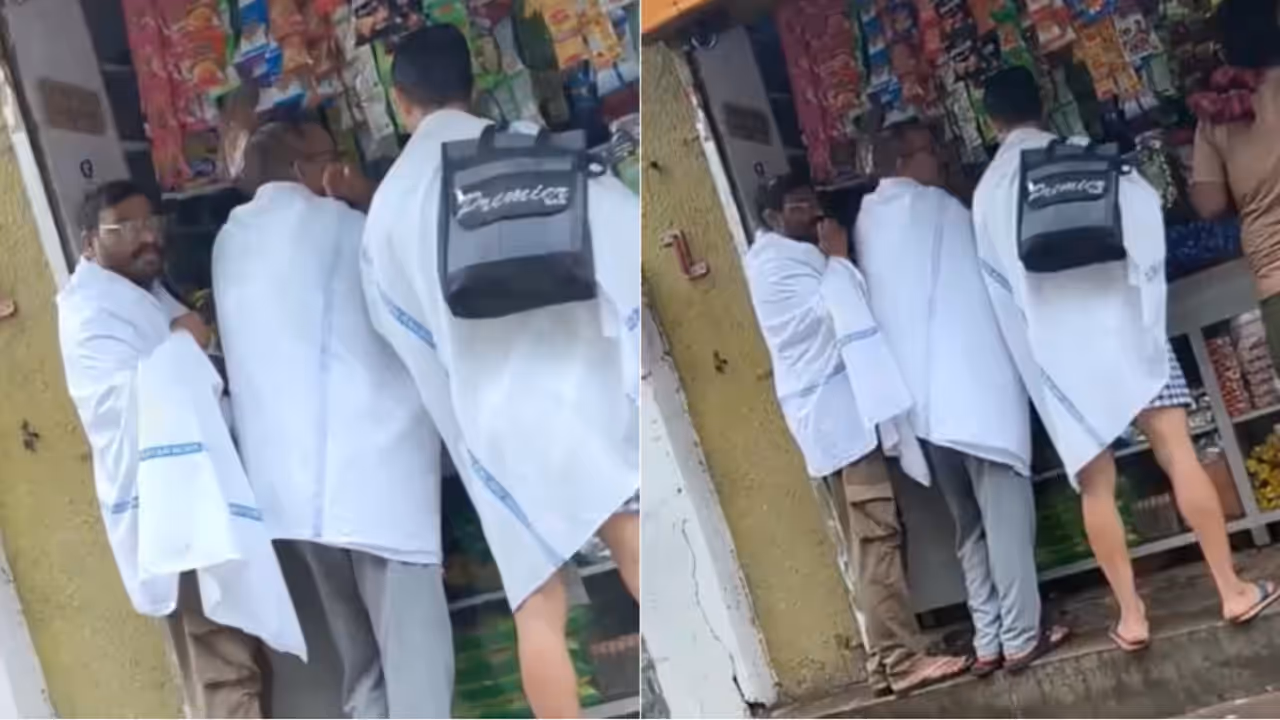 3 Men Wearing Railway Bedsheets In Market Go Viral 3 Men Wearing Railway Bedsheets In Market Go Viral
