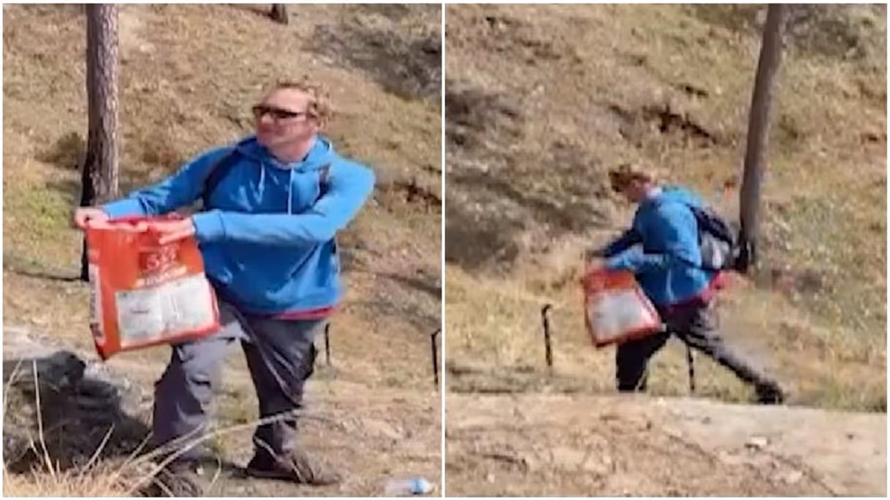 UK man picks up plastic waste in Uttarakhand forests, leaves internet inspired UK man picks up plastic waste in Uttarakhand forests, leaves internet inspired