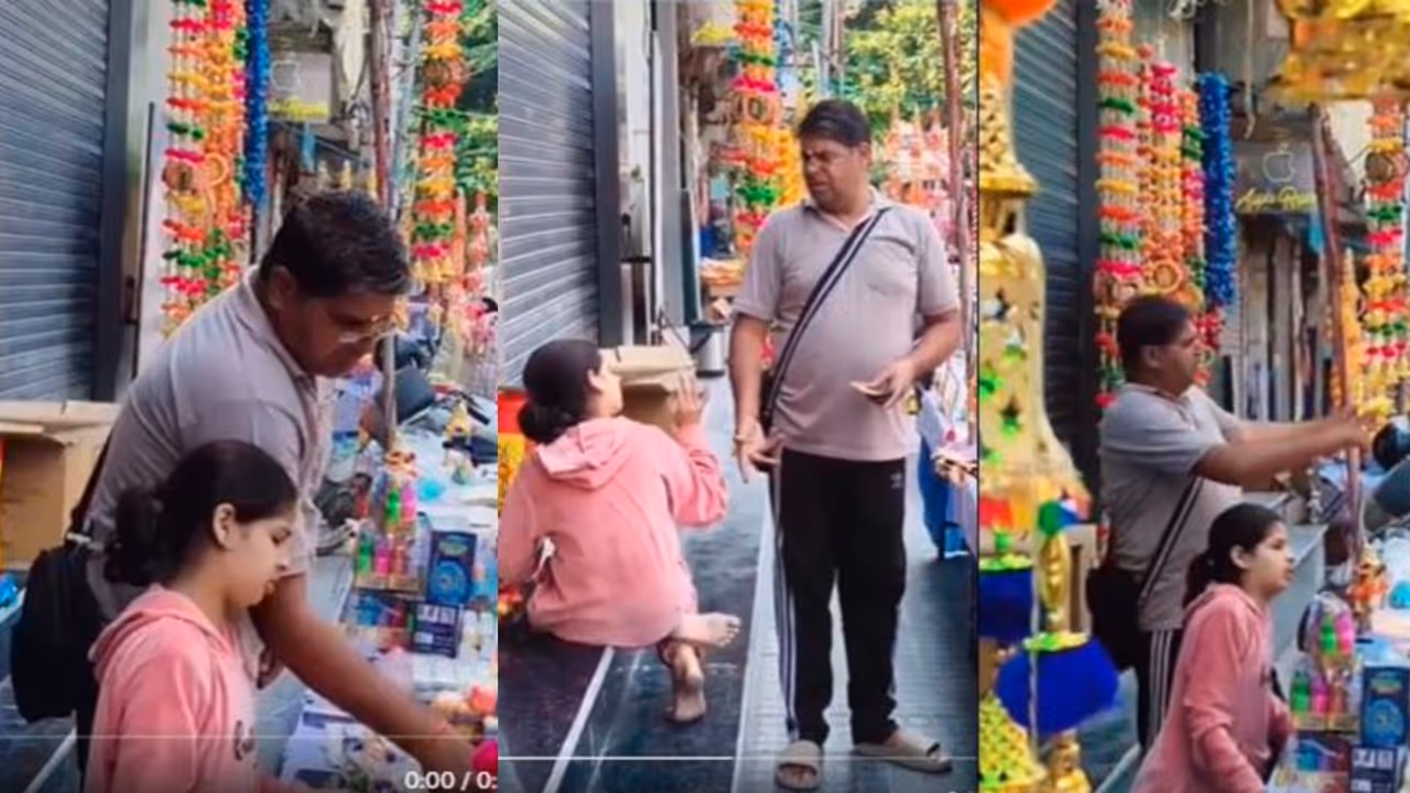 Girl helps her mute father