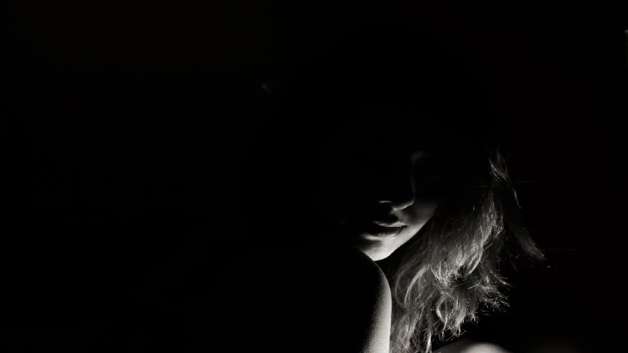 Semi naked italian woman