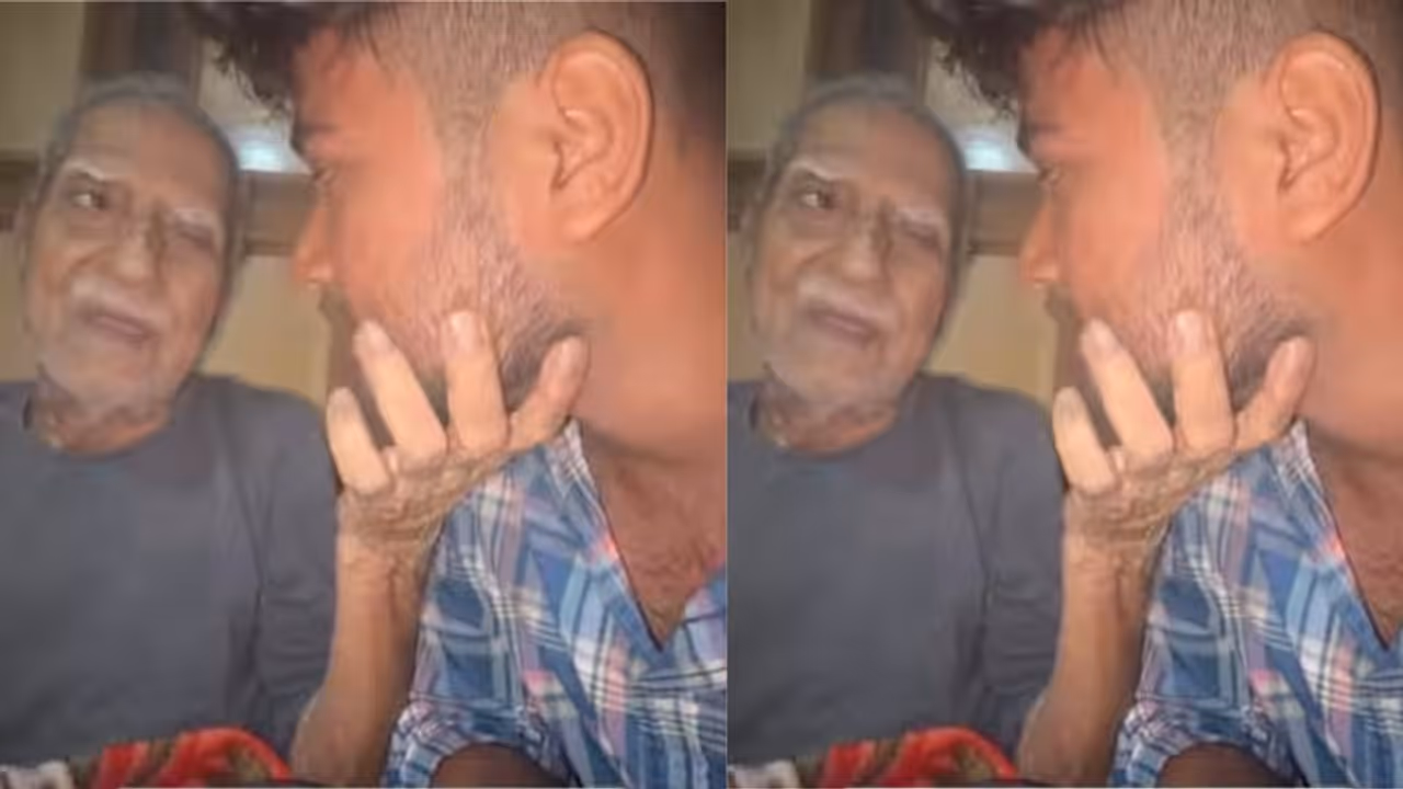 Grandfather Dhanraj Sharma’s Emotional Moment With Grandson Shubham Touches Hearts Grandfather Dhanraj Sharma’s Emotional Moment With Grandson Shubham Touches Hearts