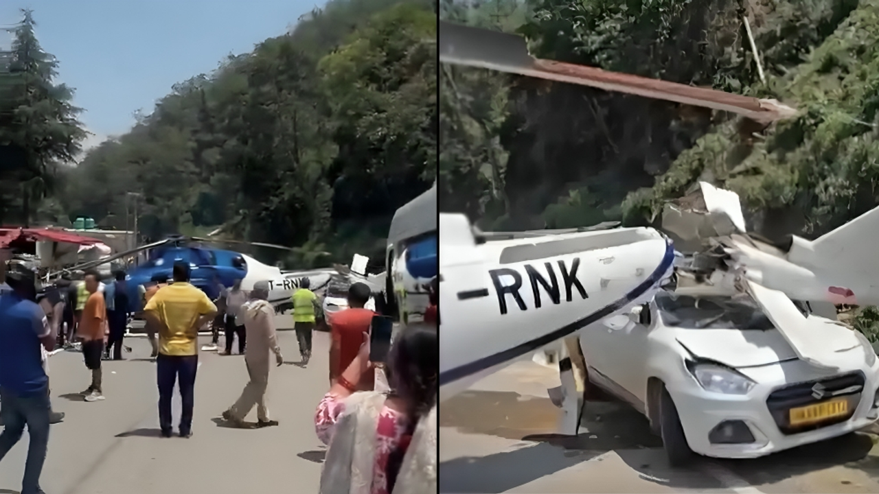 Helicopter crash lands in Rudraprayag