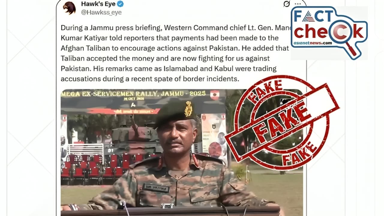 Fact Check Fake AI Video of Lt. Gen. Manoj Kumar Katiyar Surfaces