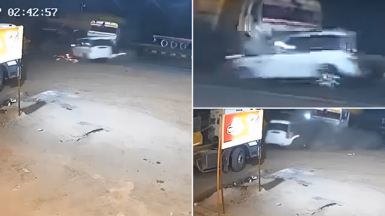 Chhattisgarh Highway Horror Trailer Crushes SUV Killing Four Near Bilaspur Chhattisgarh Highway Horror Trailer Crushes SUV Killing Four Near Bilaspur
