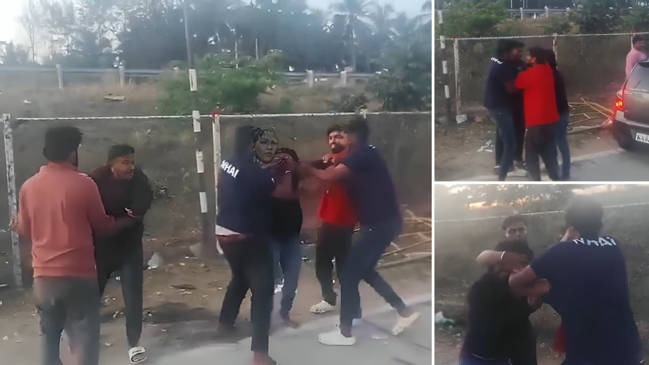 Bengaluru Mysuru Highway Video Viral Sparks Outrage After Toll Plaza Staff Accused of Beating Driver in Mandya Bengaluru Mysuru Highway Video Viral Sparks Outrage After Toll Plaza Staff Accused of Beating Driver in Mandya