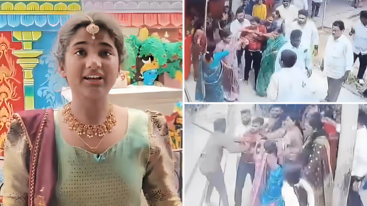 Telangana Wedding Chaos Video Viral Wife Relatives Attack Man at Sister Wedding in Sircilla CCTV Captures Clash Telangana Wedding Chaos Video Viral Wife Relatives Attack Man at Sister Wedding in Sircilla CCTV Captures Clash
