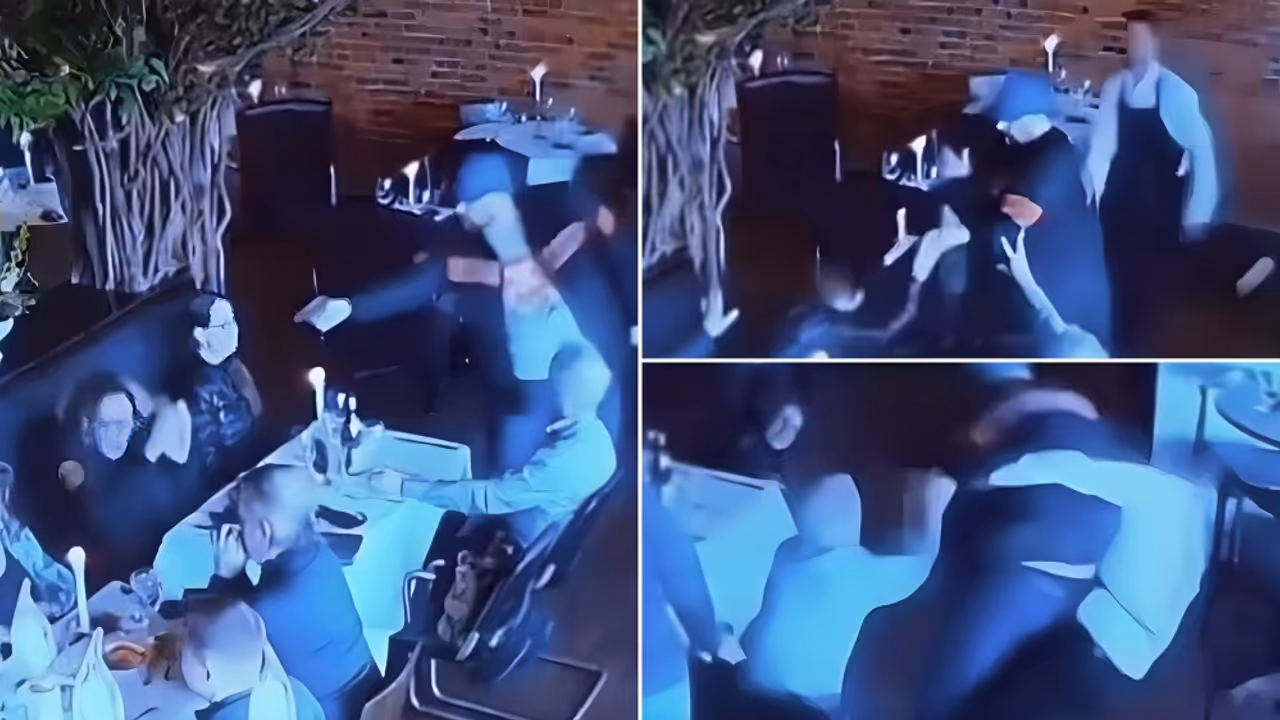Ohio Restaurant Attack Viral Video Waiter Tackles Attorney Matthew Exton Before He Shoots Ex Wife At Toledo Restaurant Ohio Restaurant Attack Viral Video Waiter Tackles Attorney Matthew Exton Before He Shoots Ex Wife At Toledo Restaurant