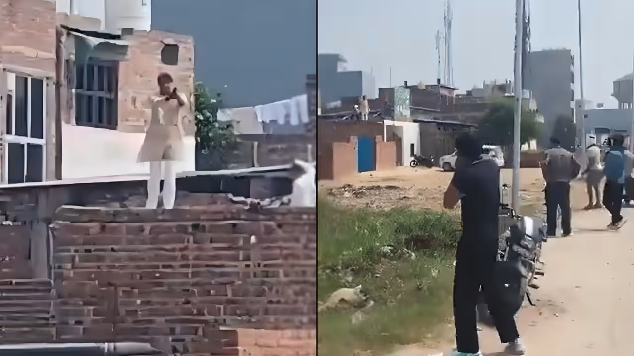 Ghaziabad Terrace Firing Caught On Camera Man Shoots Over Loni Border Land Dispute 3 Arrested Ghaziabad Terrace Firing Caught On Camera Man Shoots Over Loni Border Land Dispute 3 Arrested