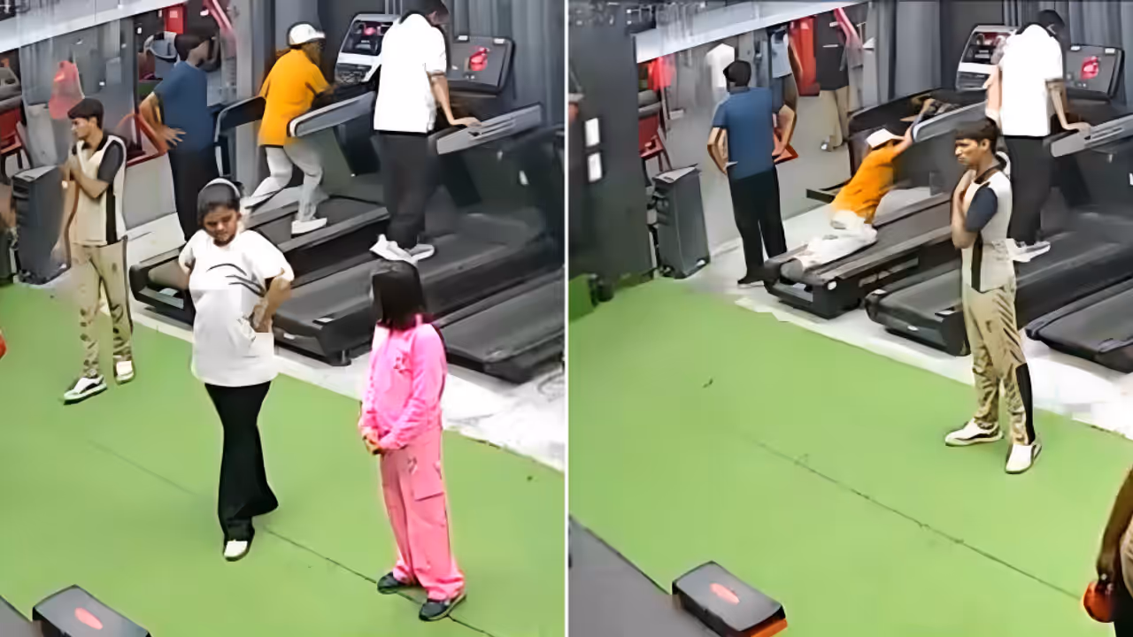 Rajasthan Gym CCTV Principal Birbalram Meghwal Collapses On Treadmill Dies Viral Gym Video Sparks Debate Over CPR Rajasthan Gym CCTV Principal Birbalram Meghwal Collapses On Treadmill Dies Viral Gym Video Sparks Debate Over CPR