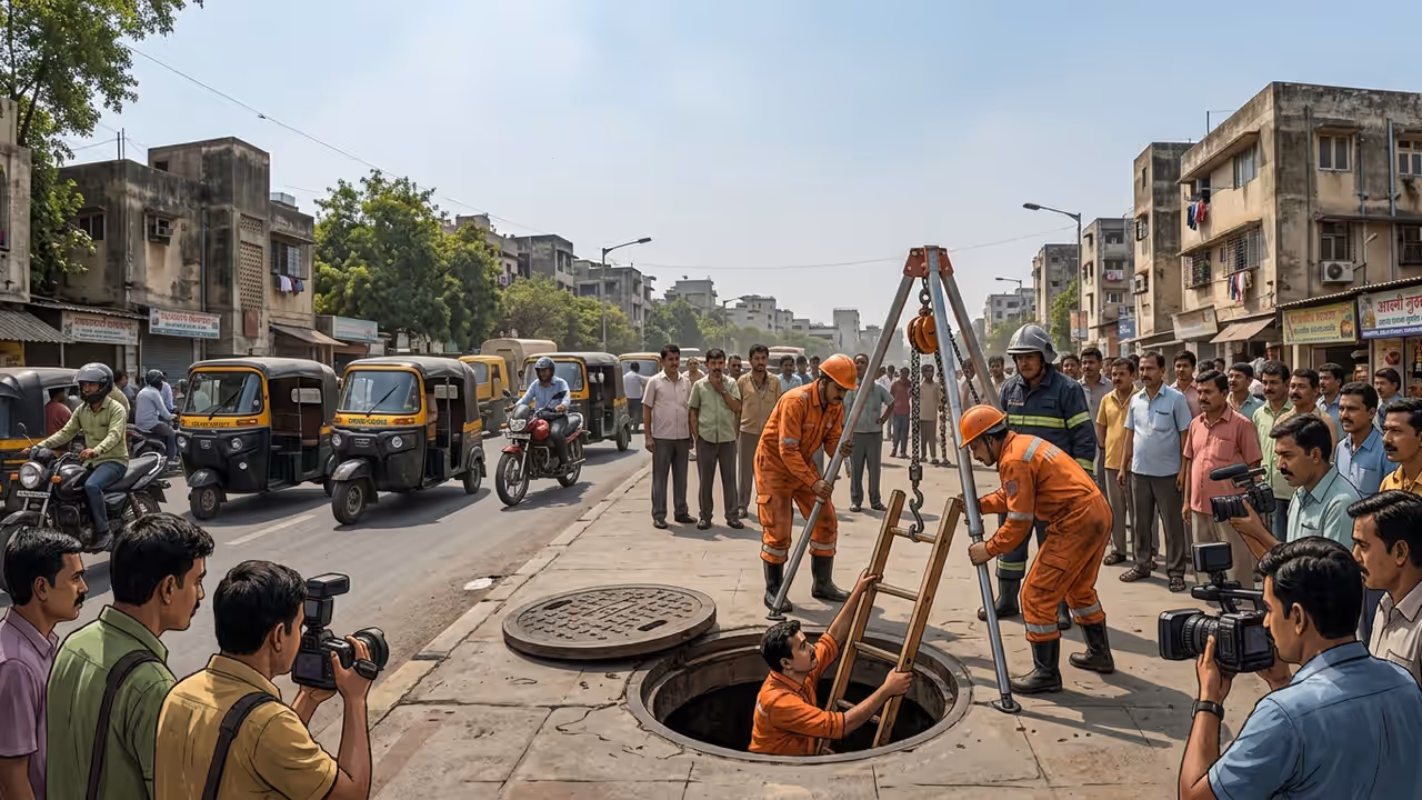 Mumbai Sakinaka Manhole Mumbai Sakinaka Manhole