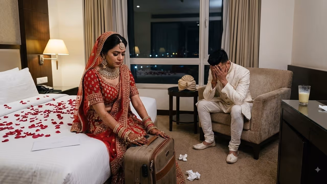 Husband Gets Shock from Wife on First Night Itself Husband Gets Shock from Wife on First Night Itself
