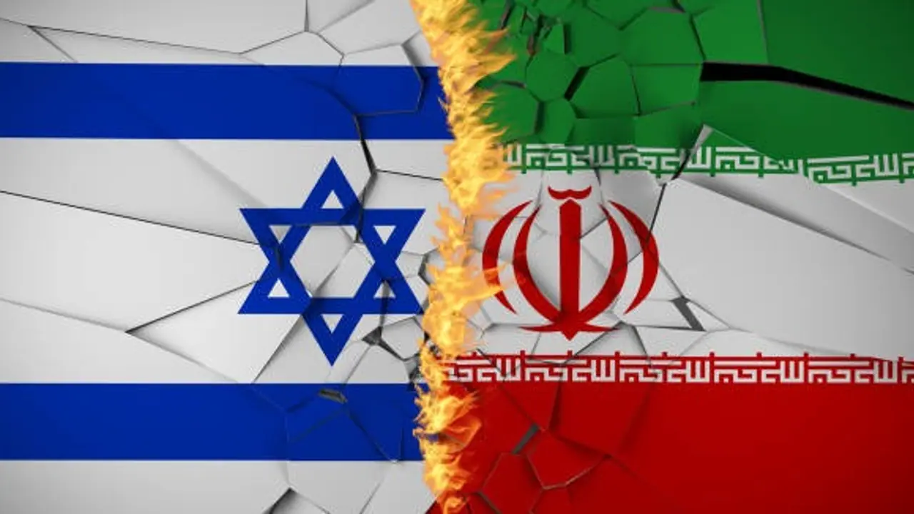 Israel Iran flags